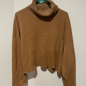 American Eagle Brown Turtleneck Loose-fitted Sweater
